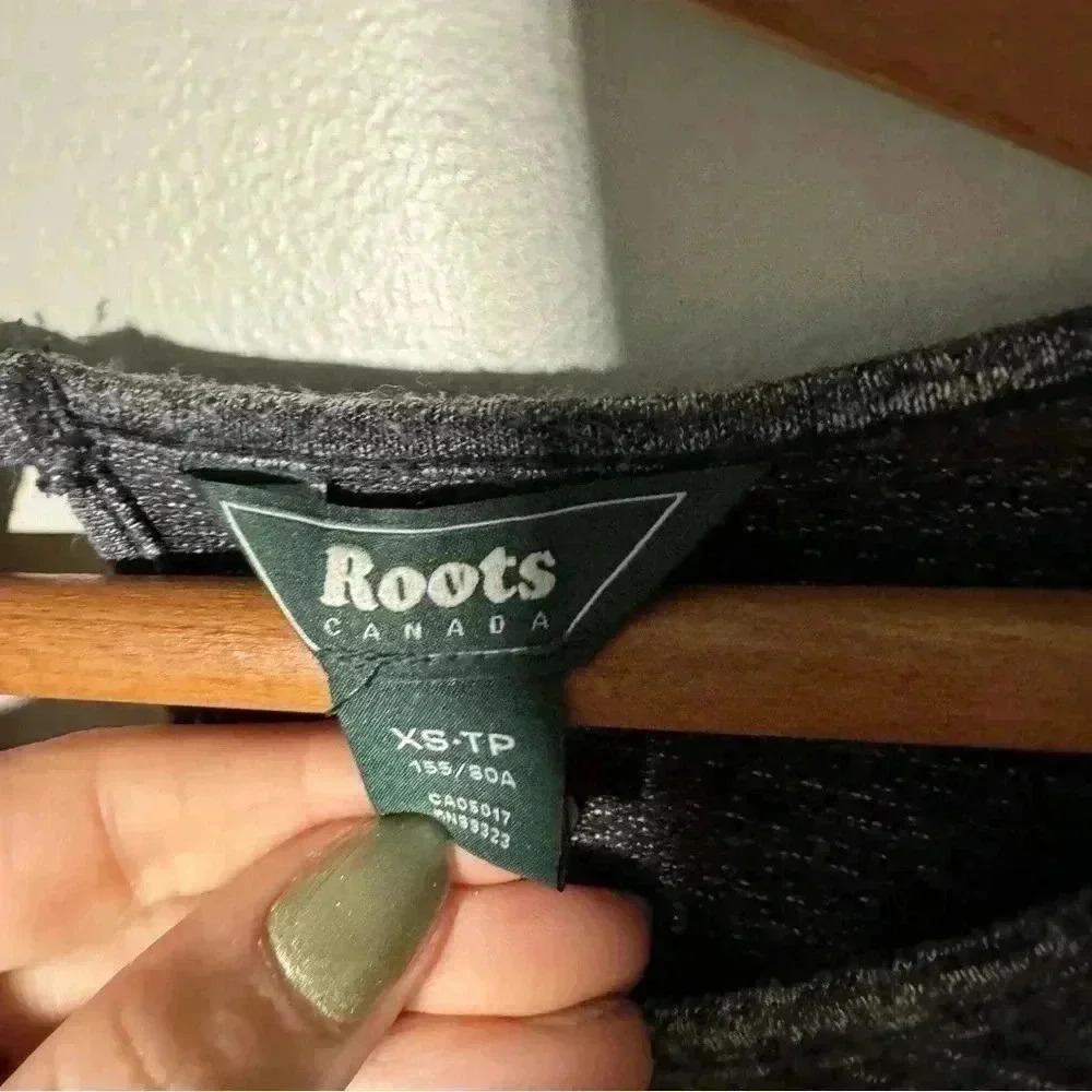 Roots Heathered Grey Jumpsuit – Soft Knit, Cozy Athleisure (XS/S) - Picture 7 of 8